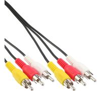 InLine® 89996 Câble Cinch, Audio/Vidéo 3x Cinch, prise/prise, 2m