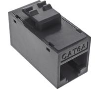 InLine 8er Pack Keystone RJ45 Buchse/Buchse ungeschirmt Cat.6A schwarz (76217S)