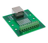 InLine 92505B Bloc terminal pour rail DIN femelle RJ45 droit bornes à vis 8 broches adaptateur rail DIN pour connexions réseau compactes