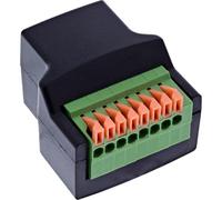 InLine 92505E Adaptateur RJ45 femelle vers bornier 8 broches sans outil pour câblage réseau simple