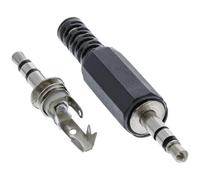 InLine 99100 connecteur de fils 3.5mm Noir, Argent