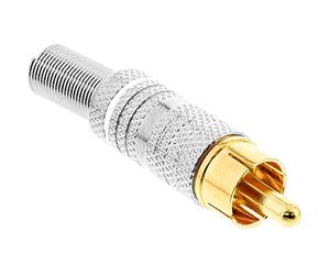 InLine 99110 N RCA mâle lötversion pour câble de 6 mm Noir