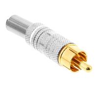 InLine 99110N connecteur de fils RCA Or, Argent et Blanc