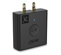 InLine - 99160I Adaptateur Avion Bluetooth 5.0 émetteur Audio pour TV, PC, HiFi, aptX, Adaptateur Universel pour systèmes AUX 1, 2 et 3 Broches, avec étui de Charge, pour écouteurs et AirPods