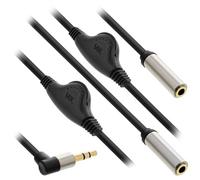 InLine 99253A câble audio 0,25 m 3,5mm 2 x 3.5mm Noir