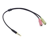 InLine 99302I - adaptateur pour cable (3.5 mm, 2 x 3.5 mm, mâle/femelle, noir, vert, rose, noir, 0.15m)