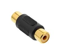 InLine Adaptateur audio 99315 – prise Cinch (RCA) femelle à femelle – Noir/Or