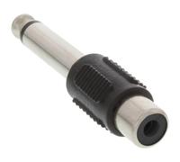 InLine 99322 changeur de genre de câble 6.3mm jack male RCA F Noir et Argent