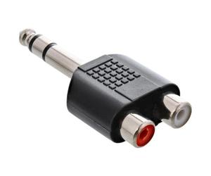 InLine 99323 changeur de genre de câble 6.3mm jack male 2x RCA F Noir