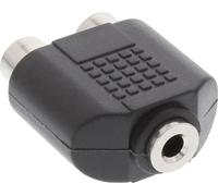 InLine® 99338 Adaptateur audio, 3,5mm jack femelle mono vers 2x Cinch femelle