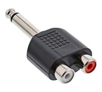 InLine 99339 Adaptateur Audio Jack 6,3 mm vers 2 RCA Femelles, Mono