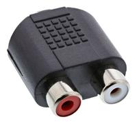 InLine® adaptateur audio, 3,5mm jack femelle stéréo à 2x Cinch femelle