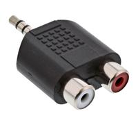 InLine® adaptateur audio, 3,5mm jack mâle à 2x RCA femelle, stéréo