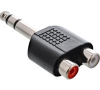 InLine 99323 changeur de genre de câble 6.3mm jack male 2x RCA F Noir