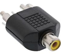 InLine® adaptateur audio, Cinch prise femelle à 2x Cinch prise mâle