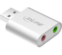 InLine® Adaptateur audio USB, boîtier miniature en aluminium