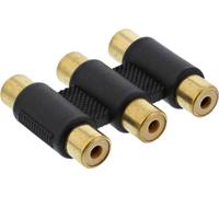 InLine® adaptateur audio/vidéo, 3x Cinch prise femelle sur 3x Cinch prise femelle, doré
