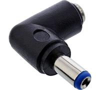 Inline Adaptateur d'alimentation CC mâle vers Femelle coudé pour l'alimentation 5 V d'appareils électroniques avec Prise CC correspondante (5,5 x 2,10 mm).