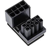 Adaptateur inLine alimentation [1x ATX mâle 8 pôles (4+4) - 1x ATX femelle 8 pôles (4+4)] noir