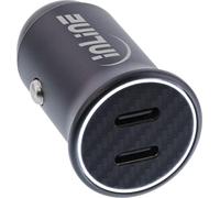InLine® Adaptateur d'alimentation USB pour voiture Power Delivery, 2x USB-C, noir, max. 33W