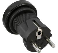 InLine® adaptateur de voyage, prise femelle Australie sur prise mâle avec contact de protection