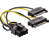 InLine® adaptateur d'électricité interne, 2x SATA à 8 broches pour cartes graphiques PCIe (PCI-Express)