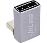 InLine Adaptateur DisplayPort 1.4 - Coudé vers le bas à 90° - DP mâle vers femelle - Compatible 8K - 17291F