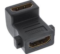 InLine® Adaptateur HDMI à encastrer avec filetage, HDMI A prise femelle/prise femelle, anguleux