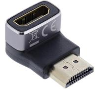 Inline Adaptateur HDMI A mâle vers A Femelle coudé à 90° vers Le Bas 8K UHD Contacts plaqués Or Boîtier en Aluminium pour raccordement et rallonge de câbles HDMI 17991F