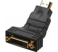 InLine® adaptateur HDMI-DVI, 19 broches mâle sur 24+1 femelle, avec angle 180