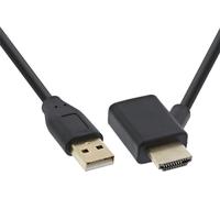 InLine® Adaptateur HDMI prise/prise avec alimentation USB, 0,5m