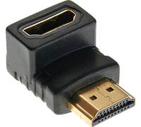 InLine® Adaptateur HDMI, prise/prise femelle, anguleux en bas, contacts dorés, 4K2K