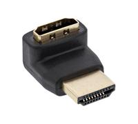 InLine® adaptateur HDMI, prise/prise femelle, anguleux en haut, contacts dorés 4K2K