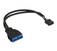 InLine adaptateur interne 10-pin USB 2.0 → externe 19-pin USB 3.0 - 15 cm - Noir