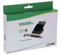 InLine Adaptateur Réseau Quad Gigabit 4x RJ45 1 Gb/s PCIe x4