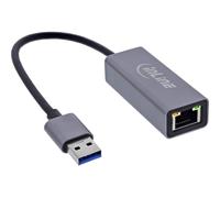 Inline Adaptateur réseau USB 3.2 USB-A vers RJ45 Gigabit LAN Adaptateur pour Connexion Stable, Plug & Play, boîtier en Aluminium, 33380P