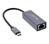 Inline Adaptateur réseau USB 3.2 USB-C vers RJ45 Gigabit LAN Adaptateur pour Connexion Stable, Plug & Play, boîtier en Aluminium, 33380Q