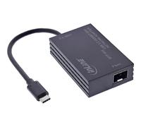 Inline Adaptateur réseau USB-C vers SFP pour Connexion à Fibre Optique Gigabit Ethernet 10/100/1000 Mbps, Compatible avec Windows, macOS, Linux, 66659M