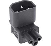 InLine® Adaptateur Secteur IEC 60320 C14 / C5 coudé vers Le Haut et vers Le Bas, 3 pôles, appareils froids/Notebook