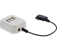 InLine® Adaptateur TAE, TAE-F prise sur TAE NFF + RJ11 (6P4C) prise femelle, 0,2m