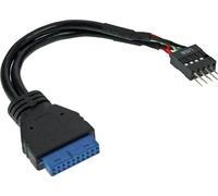 InLine® Adaptateur USB 3.0 à 2.0 int., USB 3.0 / USB 2.0 prise poteau, 0,15m