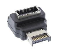InLine® Adaptateur USB 3.2 Interne, Panneau Frontal USB-E mâle vers USB-E Femelle 90°