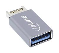 InLine® Adaptateur USB 3.2 Interne USB-E Panneau Frontal mâle vers USB-A Femelle