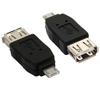 InLine Adaptateur USB 31600 - Micro-USB (Micro-A M) vers USB A (F) USB 2.0 Noir