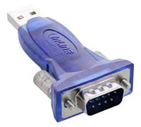 InLine® adaptateur USB vers sériel, ST A vers 9 broches Sub D ST, avec rallonge USB 0,8m