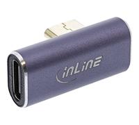 InLine® Adaptateur USB4 USB Type-C mâle/Femelle coudé verticalement Droite/Gauche Aluminium Gris