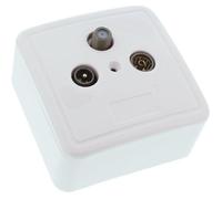 InLine® Antennensteckdose + SAT, blindé, AP/UP - Set