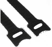 InLine® attache-câbles 12x125mm, fermeture velcro, par 10, noir