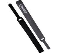 InLine® attache-câbles velcro avec languette 12x150mm, 10 pièces, noir