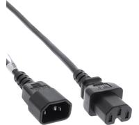 InLine® B-16811 35er Bulk-Pack Rallonge câble d'alimentation, prise appareil chaud droite C15 sur prise droite C14, 2m, noir